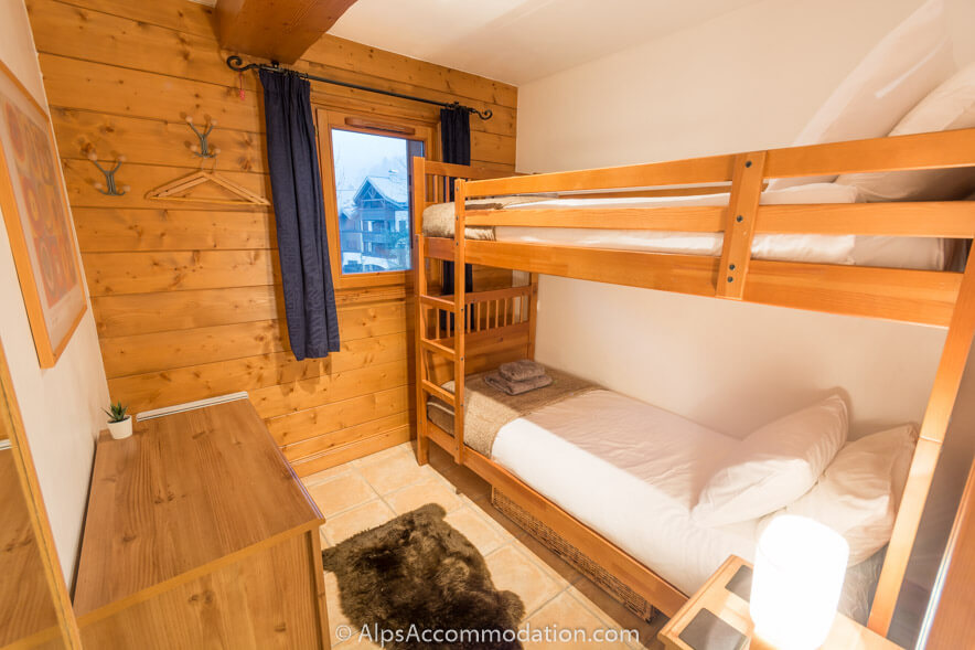 Villa Monette B5 Samoëns - Twin bedroom with bunks
