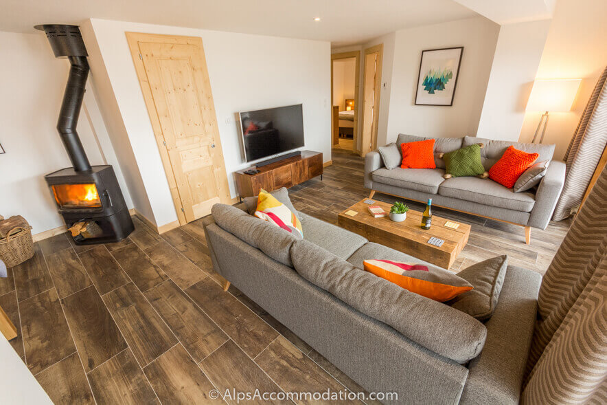 Apartment Marguerite Samoëns - A cosy log fire is ideal after a fun day in the mountains 