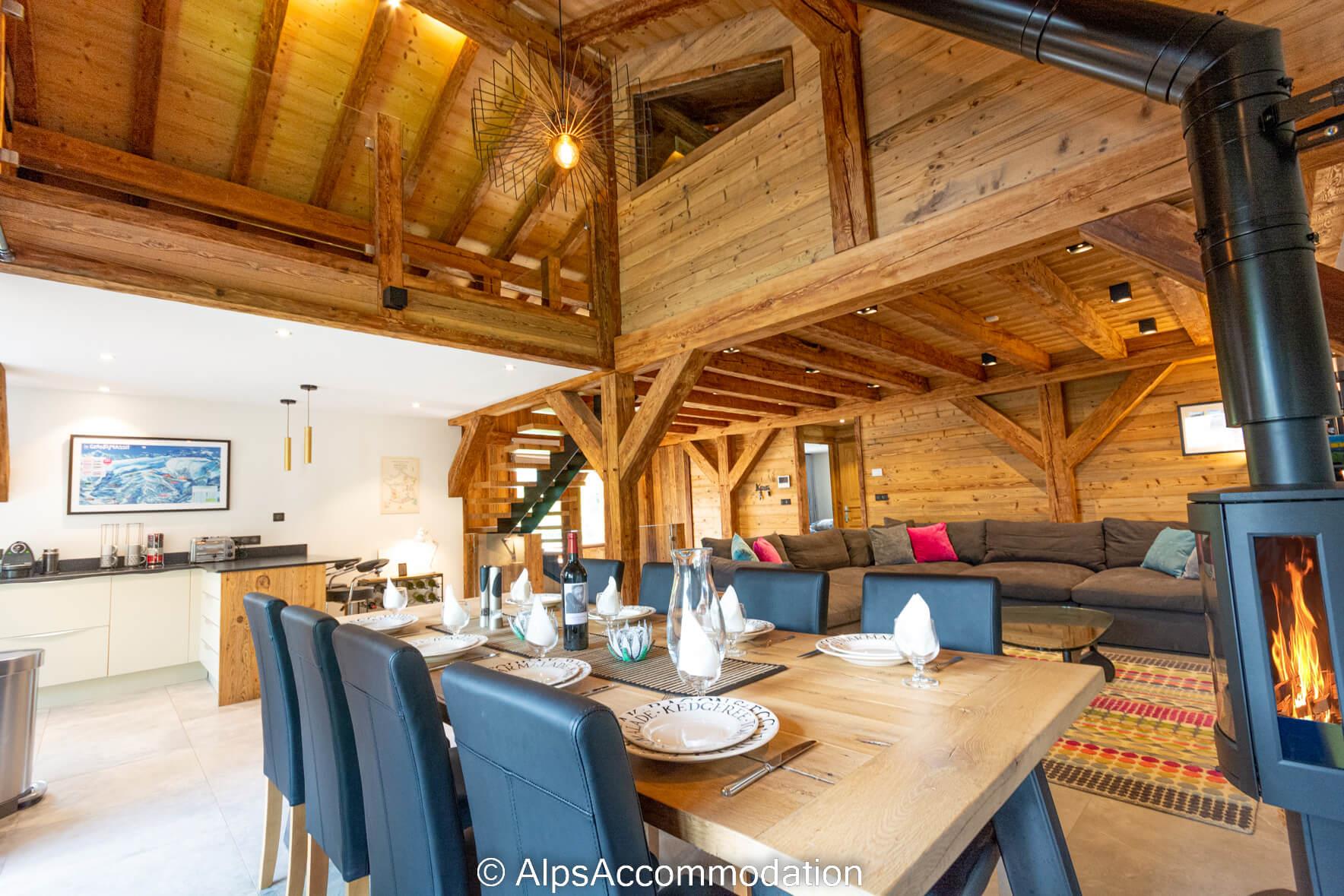 Chalet Lily Samoëns - Stunning open plan living dining and kitchen area