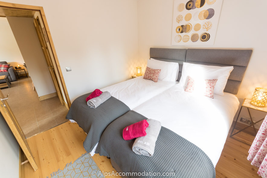 Apartment Bel Air Samoëns - Enjoy the delightful second bedroom in either a twin or super king configuration