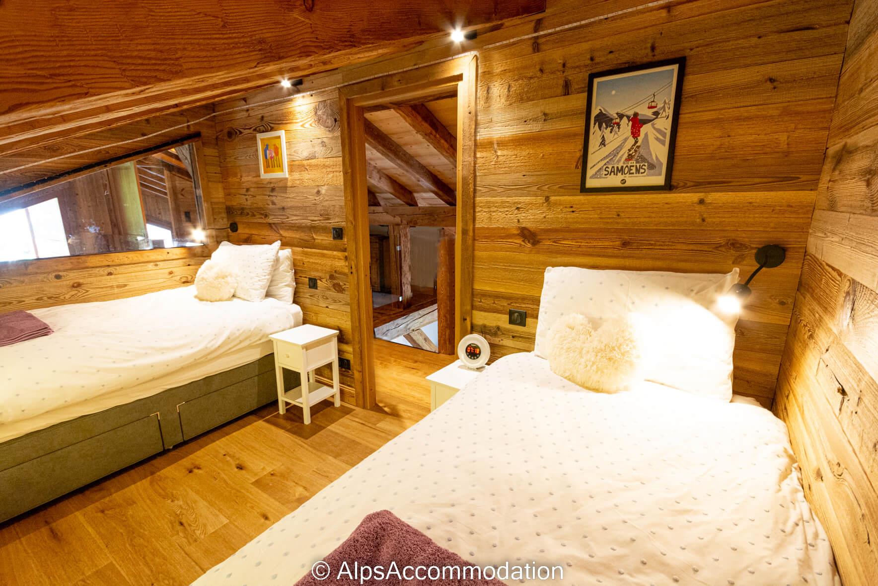Chalet Lily Samoëns - Charming twin bedroom on the second floor