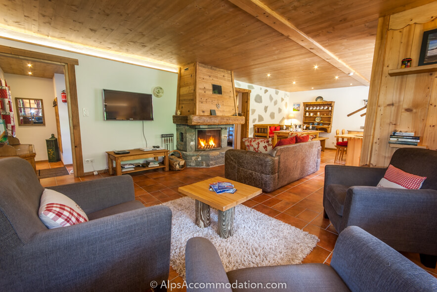 La Ferme Samoëns - Cosy and very comfortable living area