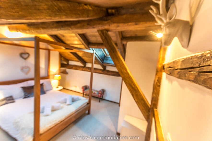 The Mazot Samoëns - The charming master bedroom is a real highlight