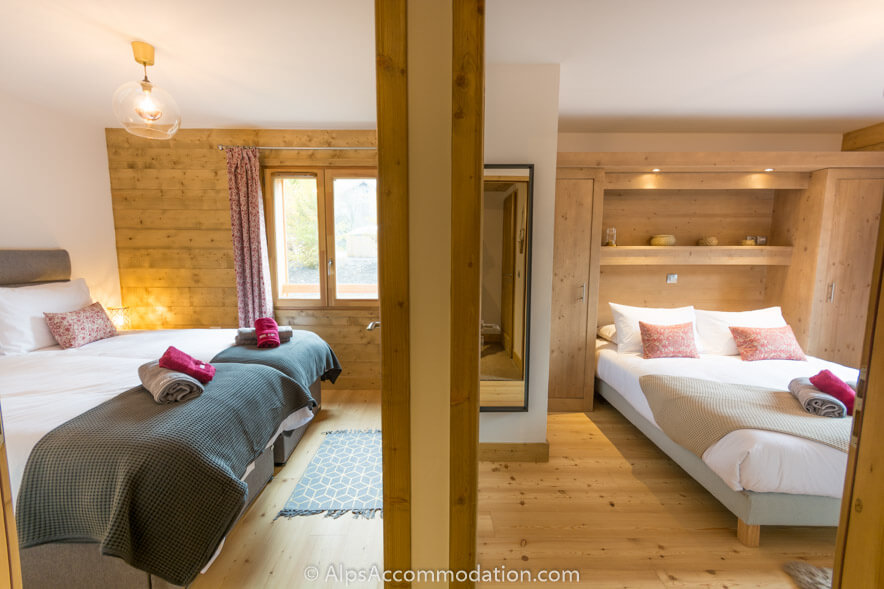 Apartment Bel Air Samoëns - Two spacious bedrooms featuring luxurious linen and towels