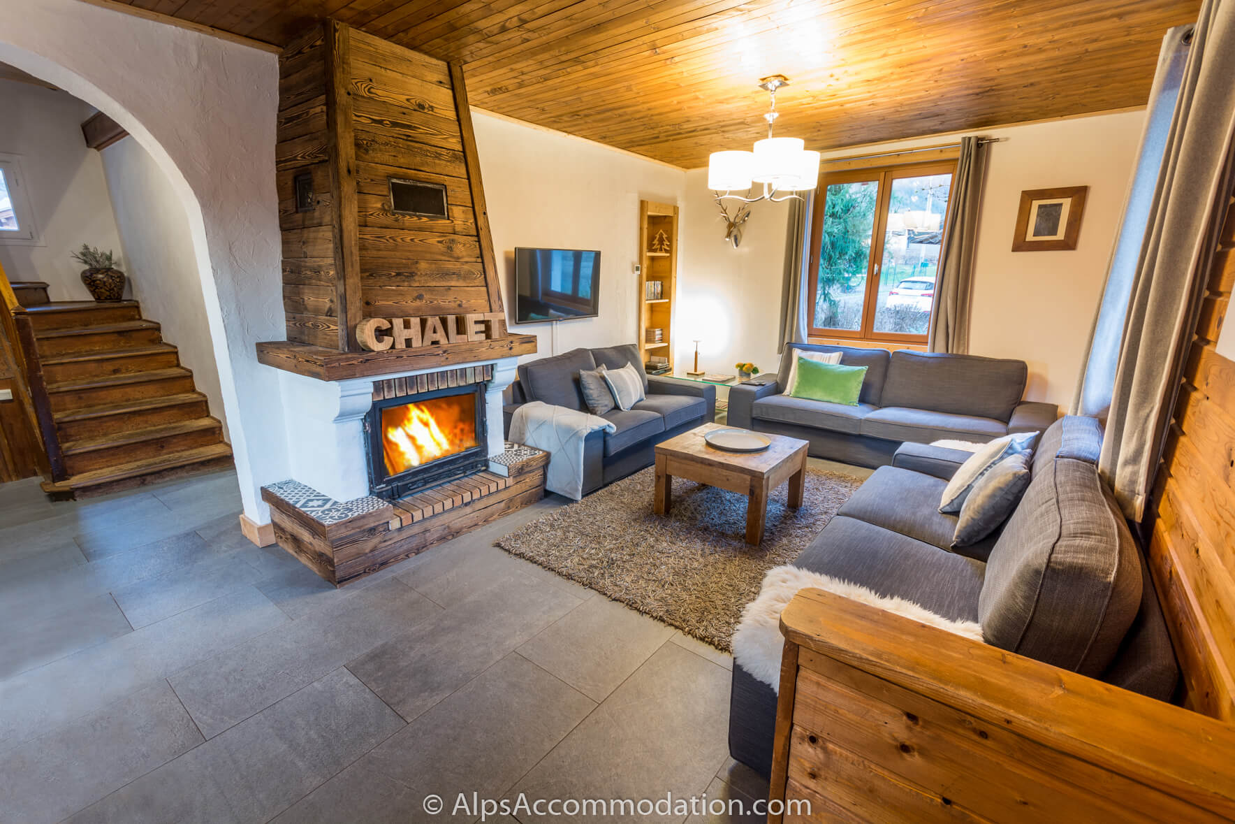 Chalet Moccand Samoëns - Main luxury living room
