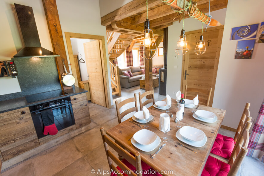 Chalet Petit Coeur Samoëns - The open plan layout ensures a light and spacious feel