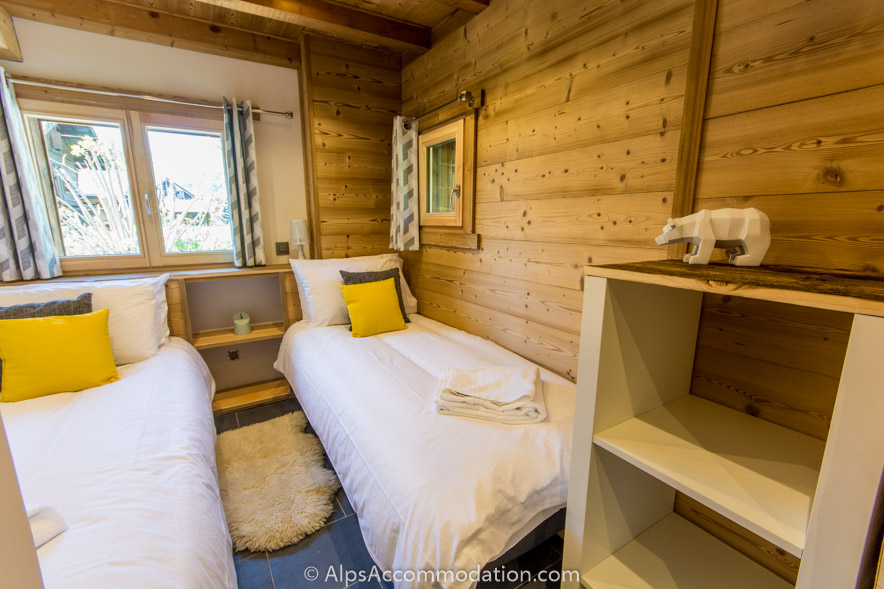Chalet Toubkal Samoëns - Ensuite twin bedroom which can be made as a king room on request