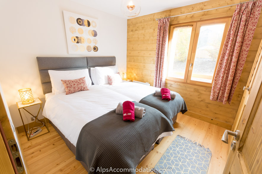 Apartment Bel Air Samoëns - The second bedroom can be arranged in a twin or super king configuration