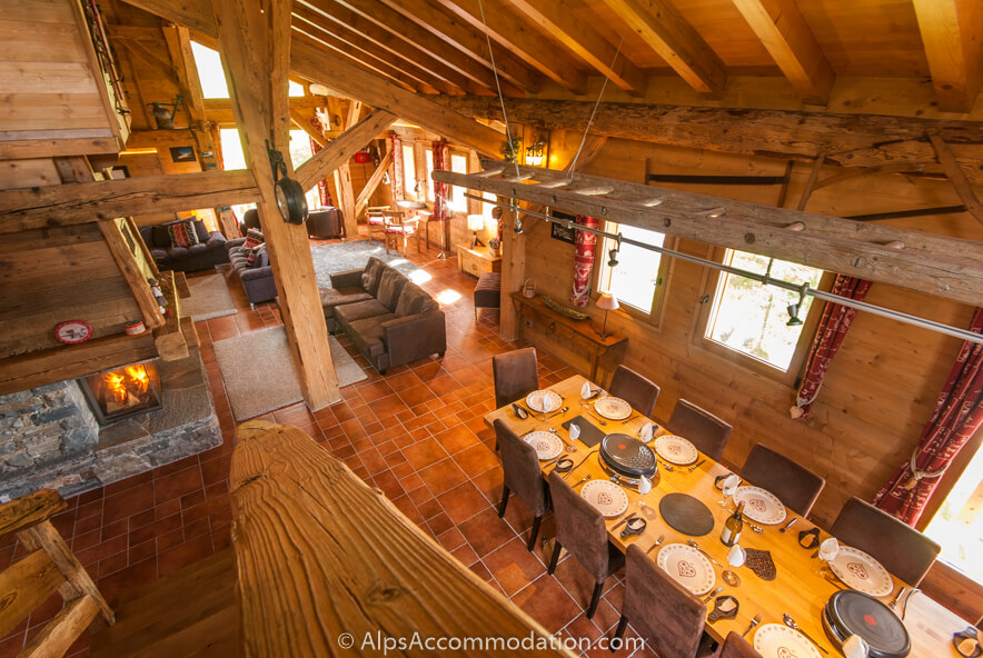 La Grange-Ferme Samoëns - Open plan living dining area