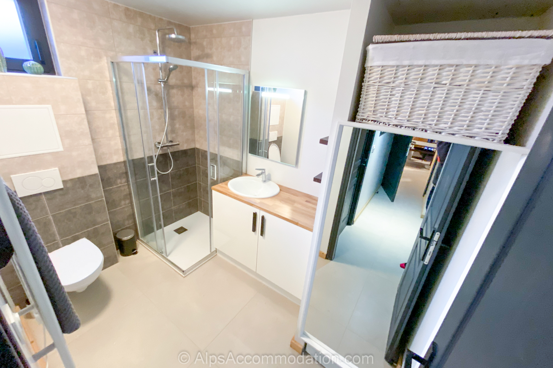 Apartment Gifframa Samoëns - Large family bathroom with shower